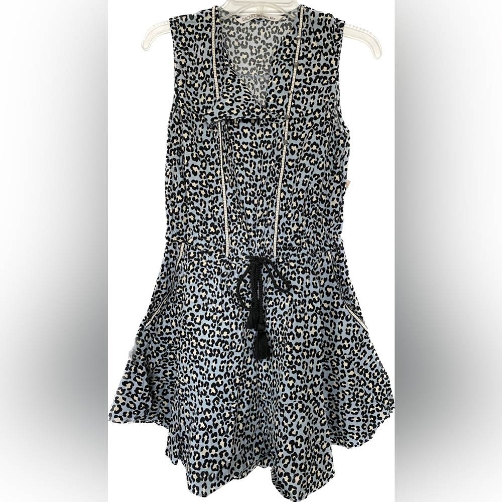 Rachel Roy Sleeveless Ruffled Dress - Light blue combo